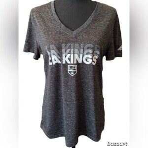 Adidas LA Kings Gray V-Neck Tee